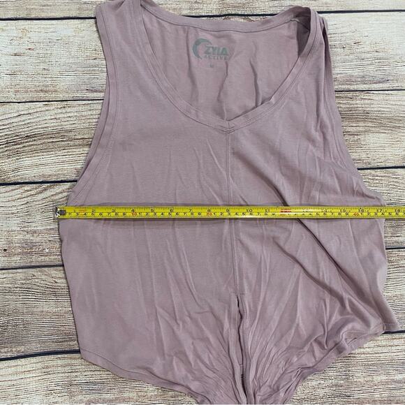 Zyia Lilac Front Tie Tank Top - Picture 7 of 9